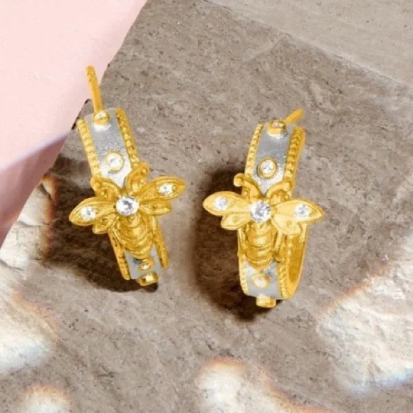 Freida Rothman Wings Of Hope Hoop Earrings 925 Sterling silver - Picture 2 of 5